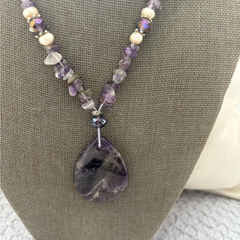 Purple Beaded Necklace